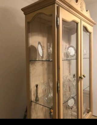 Mueble de salón vitrina madera