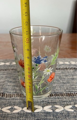 Set 6 Vasos Cristal Flores