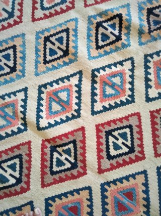 Auténtica alfombra Kilim de lana