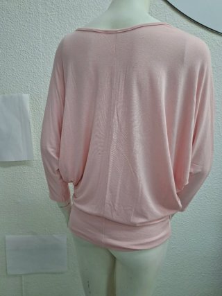 Blusa rosa manga 3/4