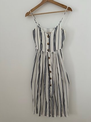 Vestido H&M Rayas Midi Talla XS