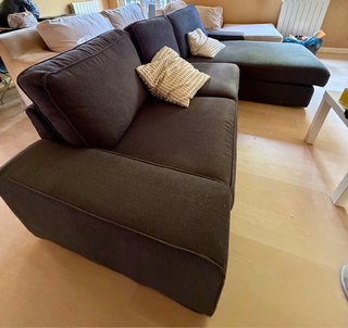 Sofá Chaise Longue IKEA Kivik Tresund Antracita