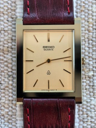 Seiko Dolce Tank 6020 5290 Titanium Nitride 1980