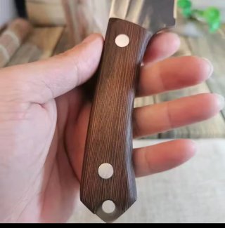 Lote 2 Cuchillos Cocina Madera Cuero