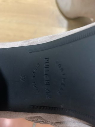Botines tacón ancho Pull&Bear nude talla 37