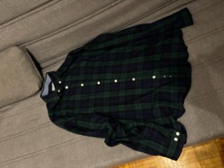 Camisa de cuadros azul y verde