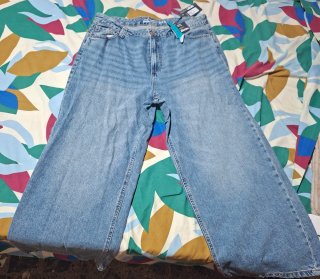 Pantalón ancho vaquero azul nuevo