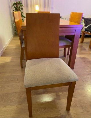 Mesa extensible + 6 sillas + 2 auxiliares