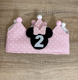 Corona Minnie Mouse tela para cumpleaños