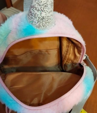 Mochila infantil peluche unicornio