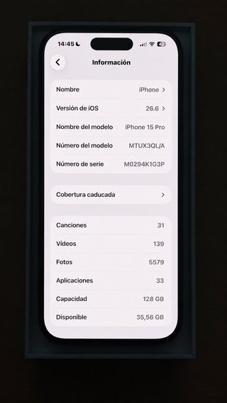 iPhone 15 Pro 128GB Titanio Natural