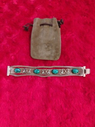 Pulsera Plata Turquesa,antigua ..bien conservada