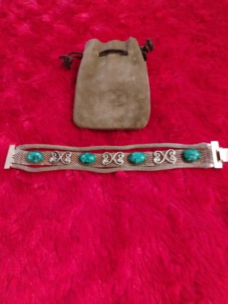 Pulsera Plata Turquesa,antigua ..bien conservada