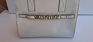 Borsa a Spalla Valentino Beige Effetto Lucertola