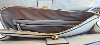 Borsa a Spalla Valentino Beige Effetto Lucertola