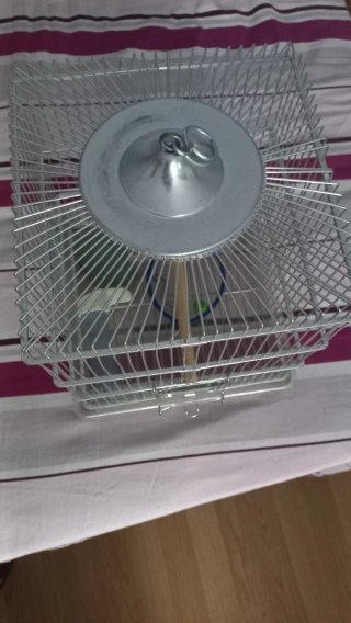 Jaula para pájaros de aluminio