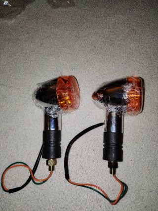 Intermitentes Moto Cromados Naranja
