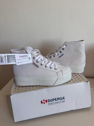 Zapatillas Superga Piel Blanca Talla 38
