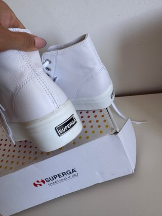 Zapatillas Superga Piel Blanca Talla 38