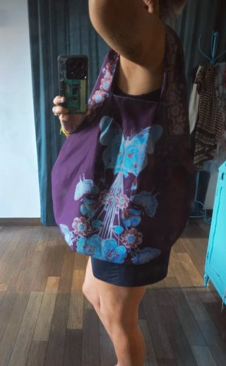 Bolso Custo Barcelona Morado Mariposas
