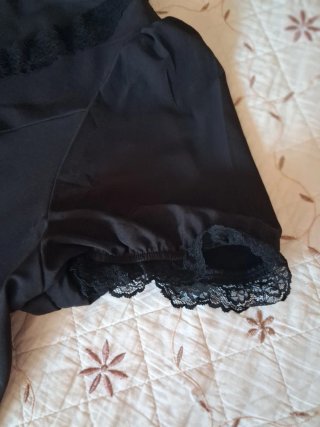 Blusa negra con encaje Talla 4XL