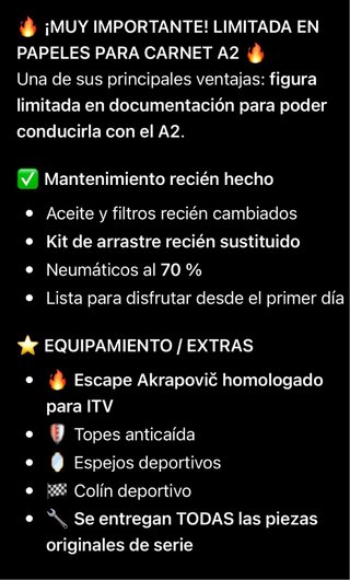 Kawasaki Z800 2016 Carnet A2 Revisada