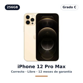 iPhone 12 Pro Max 256GB Dorado · Grado C · Libre