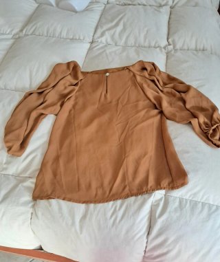 Blusa donna color tabacco