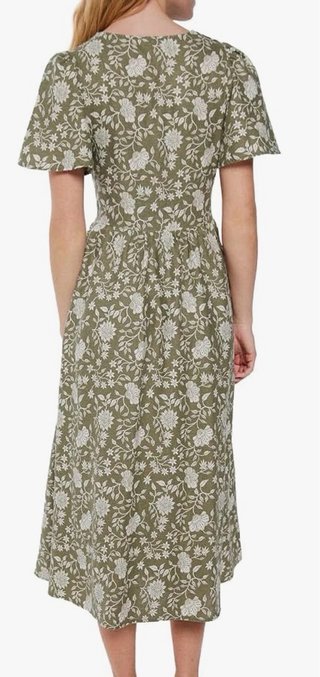 Vestido verde estampado Springfield