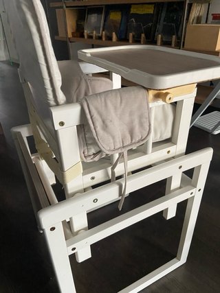 Trona de madera convertible mesa+silla