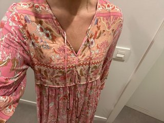 Vestido largo estampado floral