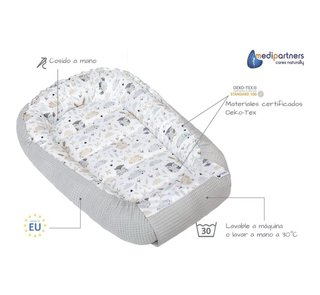 Reductor de cuna para bebé 100% algodón