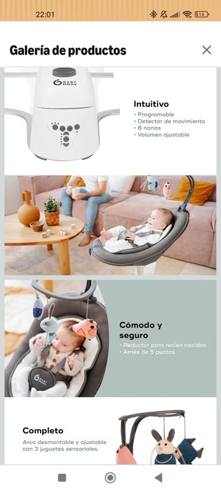 Hamaca eléctrica Babymoov