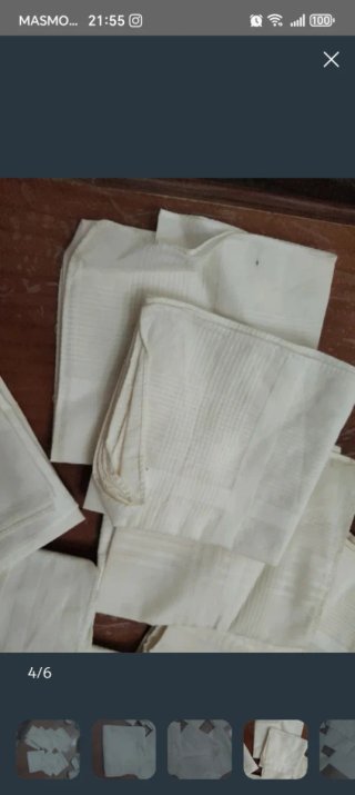 7 pañuelos de bolsillo blancos