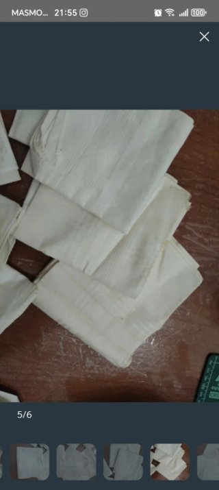 7 pañuelos de bolsillo blancos