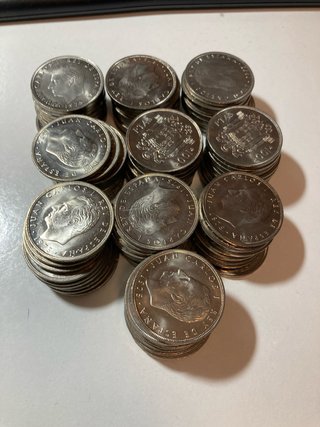 Lote 100 monedas 100 pesetas 1975 Juan Carlos I