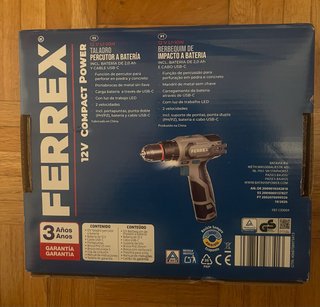 Taladro percutor Ferrex 12V a estrenar