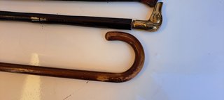3 Bastoni da Passeggio Vintage Legno