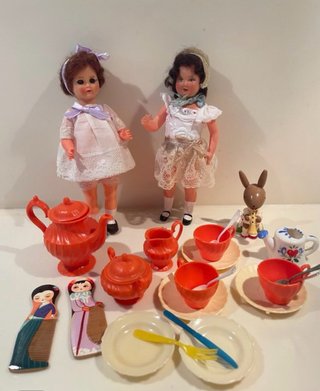 Set Bambole servizio da Te stoviglie e  Accessori