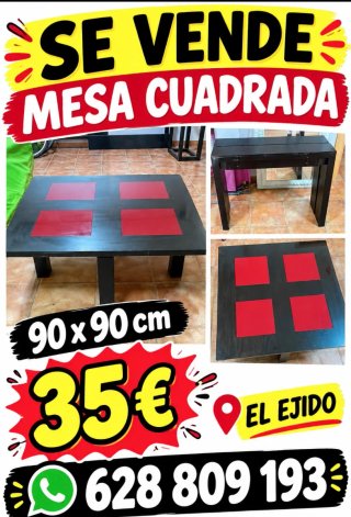 Mesa Cuadrada 90x90 cm