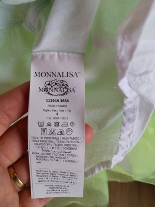 Vestido Monnalisa niña flores blanco corto