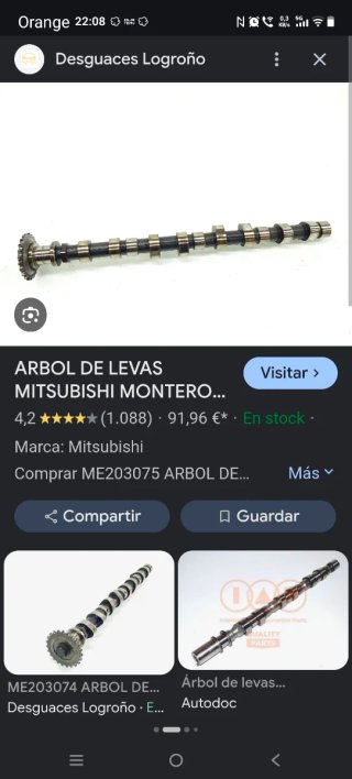 Árbol de levas Mitsubishi Montero