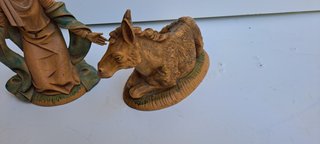 Coppia statuine presepe vintage