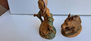 Coppia statuine presepe vintage
