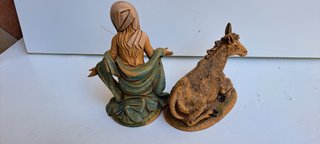 Coppia statuine presepe vintage