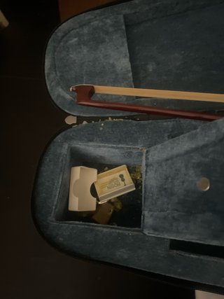 Violín con hombrera y funda