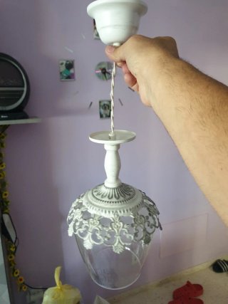 Lámpara colgante decorativa de cristal