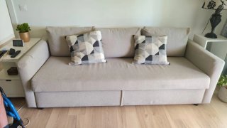 Sofá Cama IKEA 3 Plazas Beige