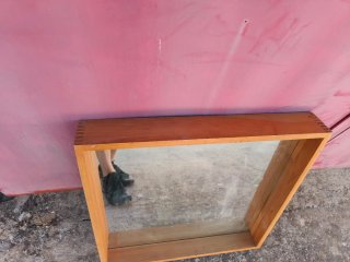 Espejo Madera Vintage Cuadrado