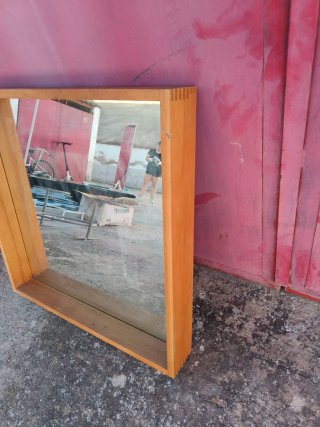 Espejo Madera Vintage Cuadrado